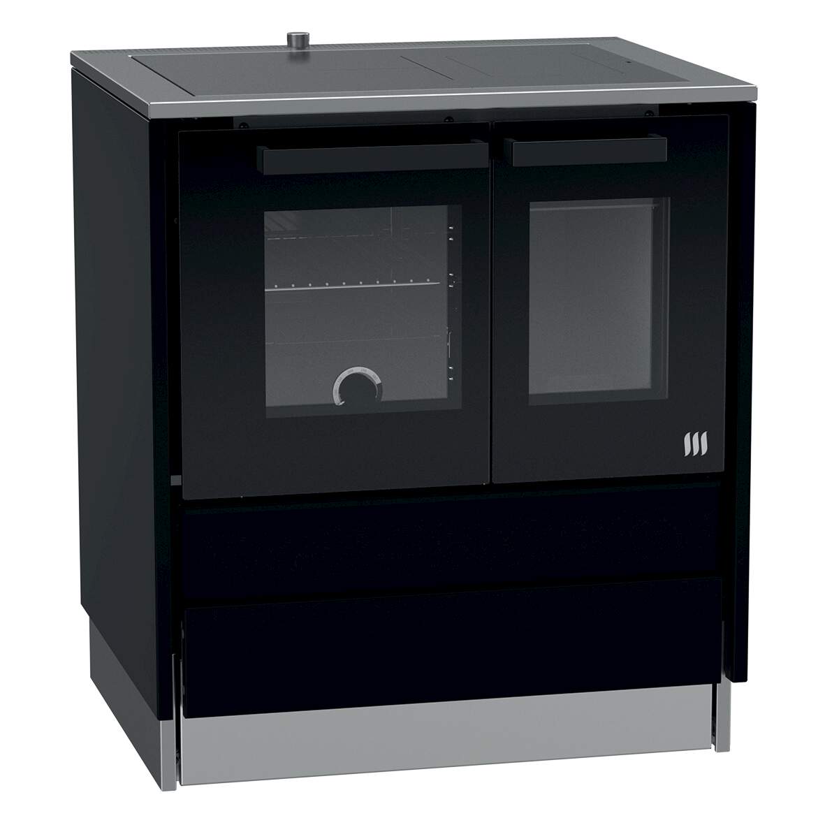 Lohberger® Festbrennstoffherd Links Style 75 schwarz
