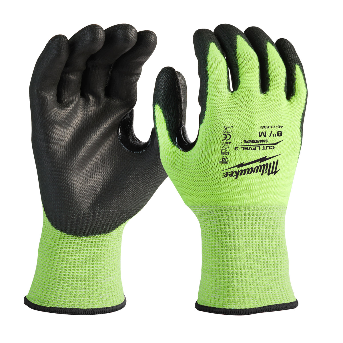 Schnittschutzhandschuh Gr.8 Hi-Vis Klasse 3/C