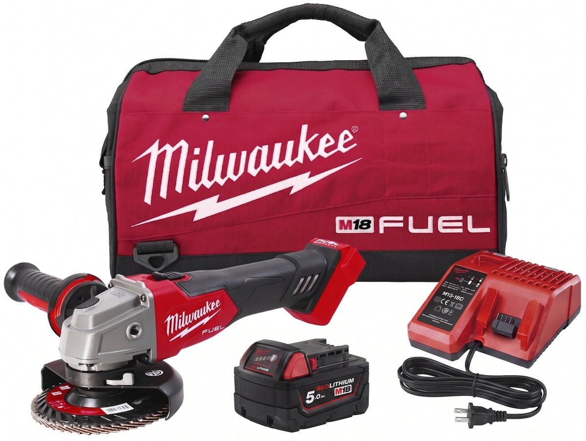Akku-Winkelschleifer M18FSAG125X-501B mit Tasche