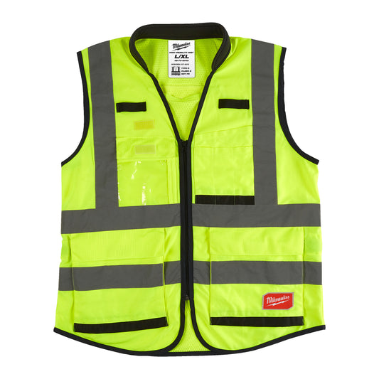 Premium Warnschutzweste gelb Größe L/XL