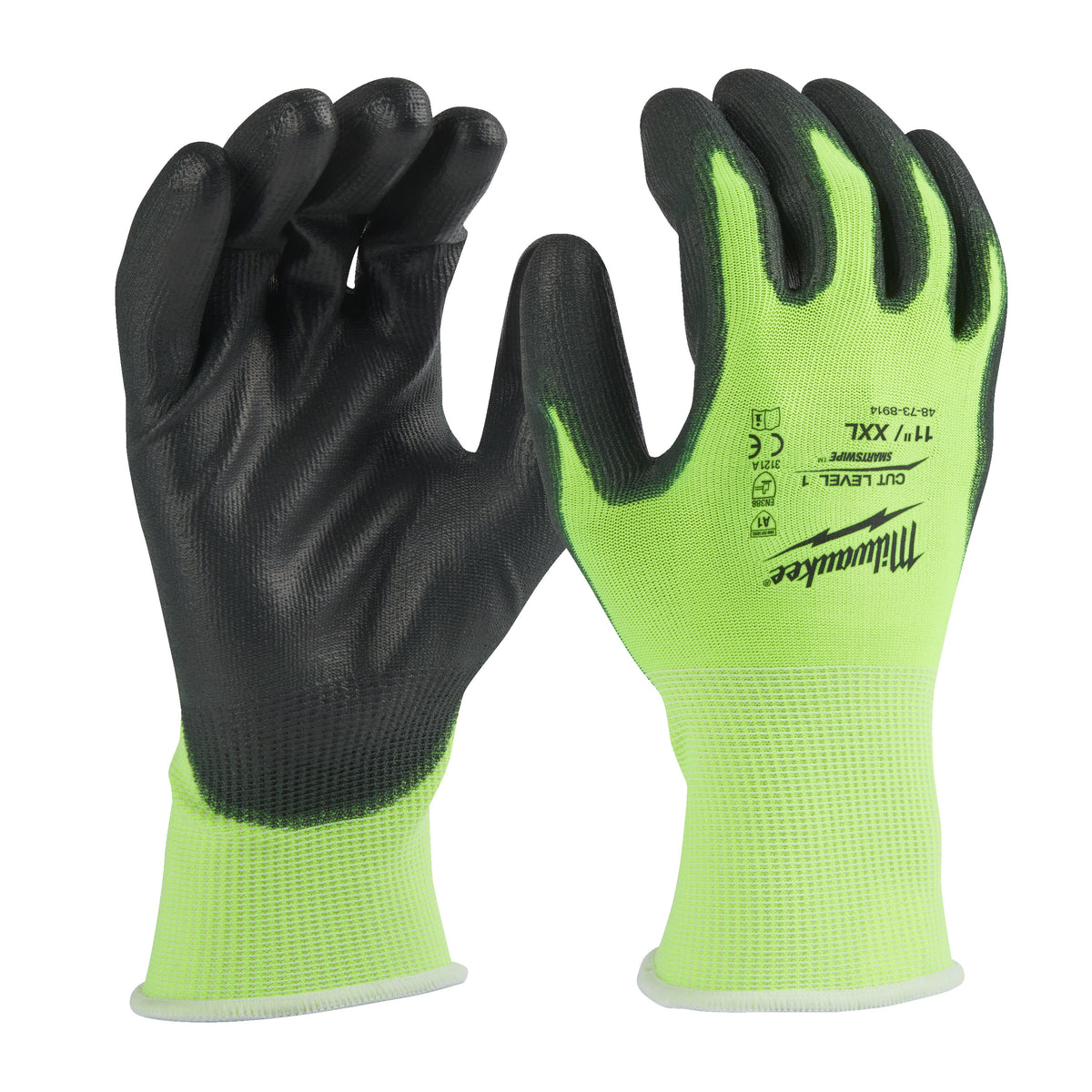 Hi-Vis Schnittschutzhandschuhe Klasse 1/A, Gr. 11