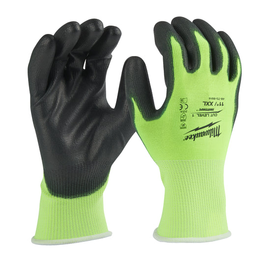 Hi-Vis Schnittschutzhandschuhe Klasse 1/A, Gr. 11