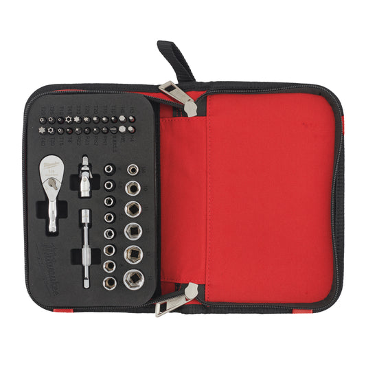 Kompakt-Ratschen Set 1/4" 39-teilig