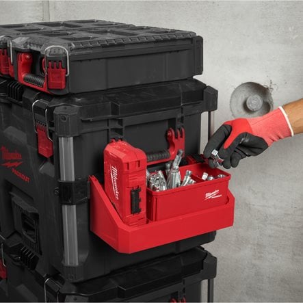 Milwaukee PACKOUT™ Seitenhalterung mit Aufbewahrungsschale – Ansicht 2