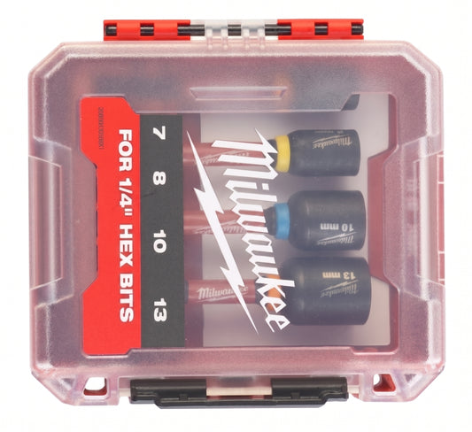 Magnet Steckschl. Set 1/4" 7/8, 8/10, 10/13 mm SHOCKWAVE